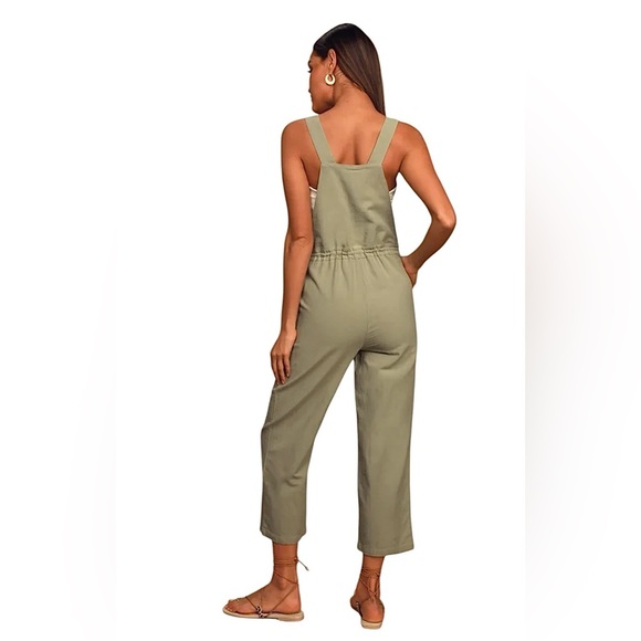Rhythm Verona Sage Wide Leg Drawstring Jumpsuit Size Small NWOT - Picture 2 of 16